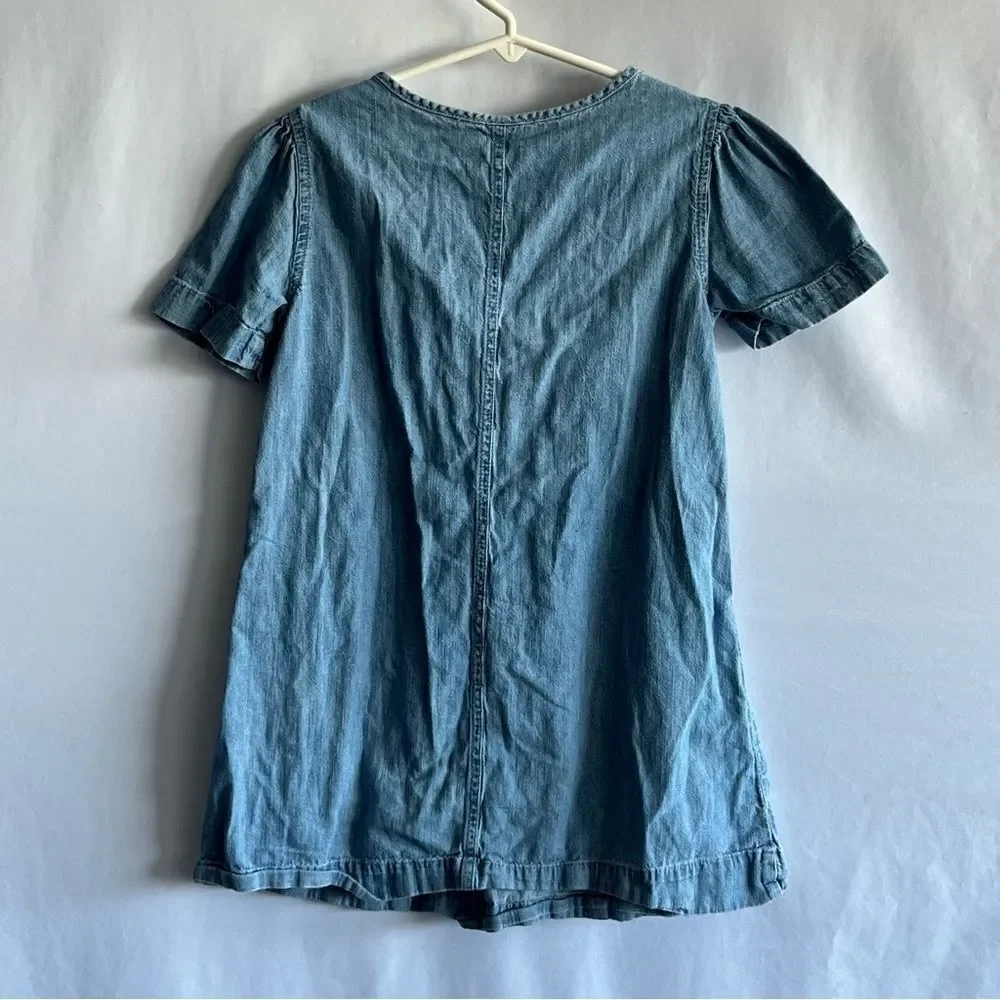 Gap Chambray Short Sleeve Denim Dress